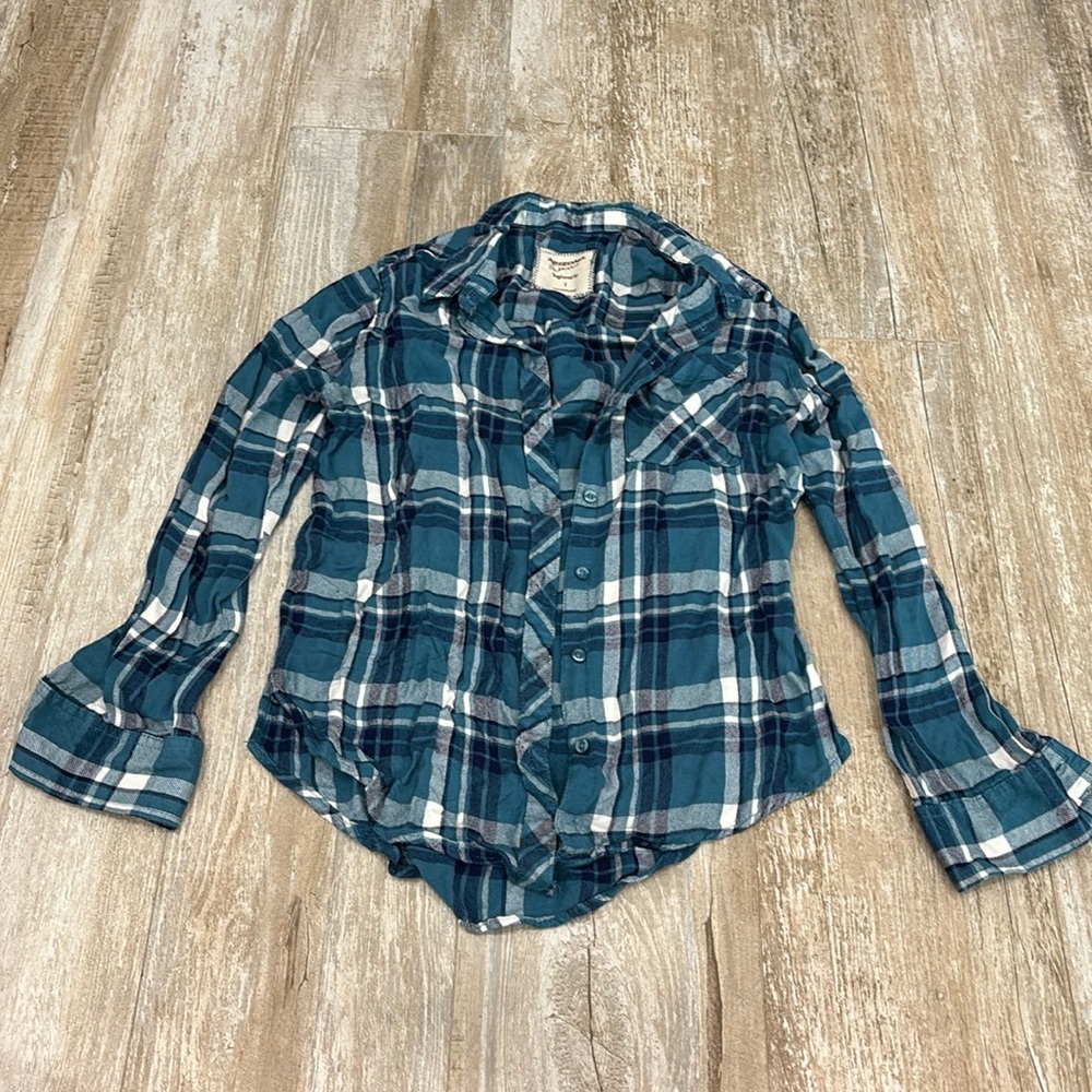 Blue and white flannel long sleeve - Arizona jeans